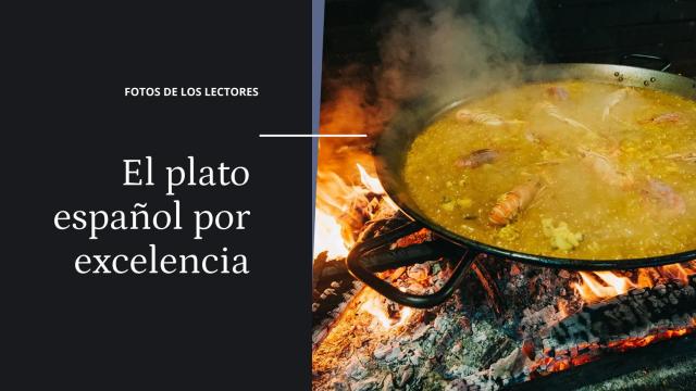 Paella cocida a la leña