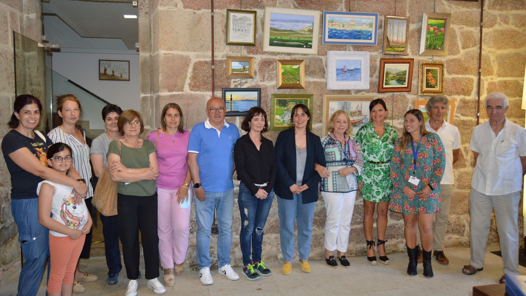 Inauguración de la muestra solidaria en el Pazo de Mos (Pontevedra).