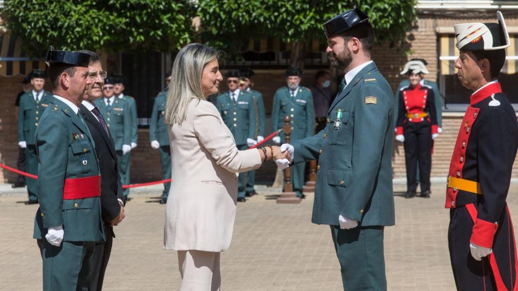 Milagros Tolón en el acto del 178 aniversario de la Guardia Civil.
