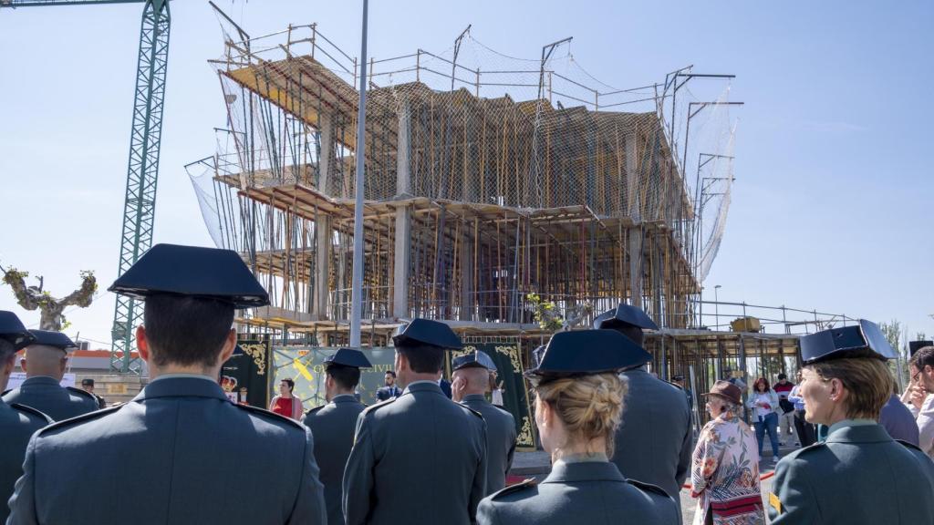 Las obras del nuevo cuartel de la Guardia Civil en Santa Marta de Tormes