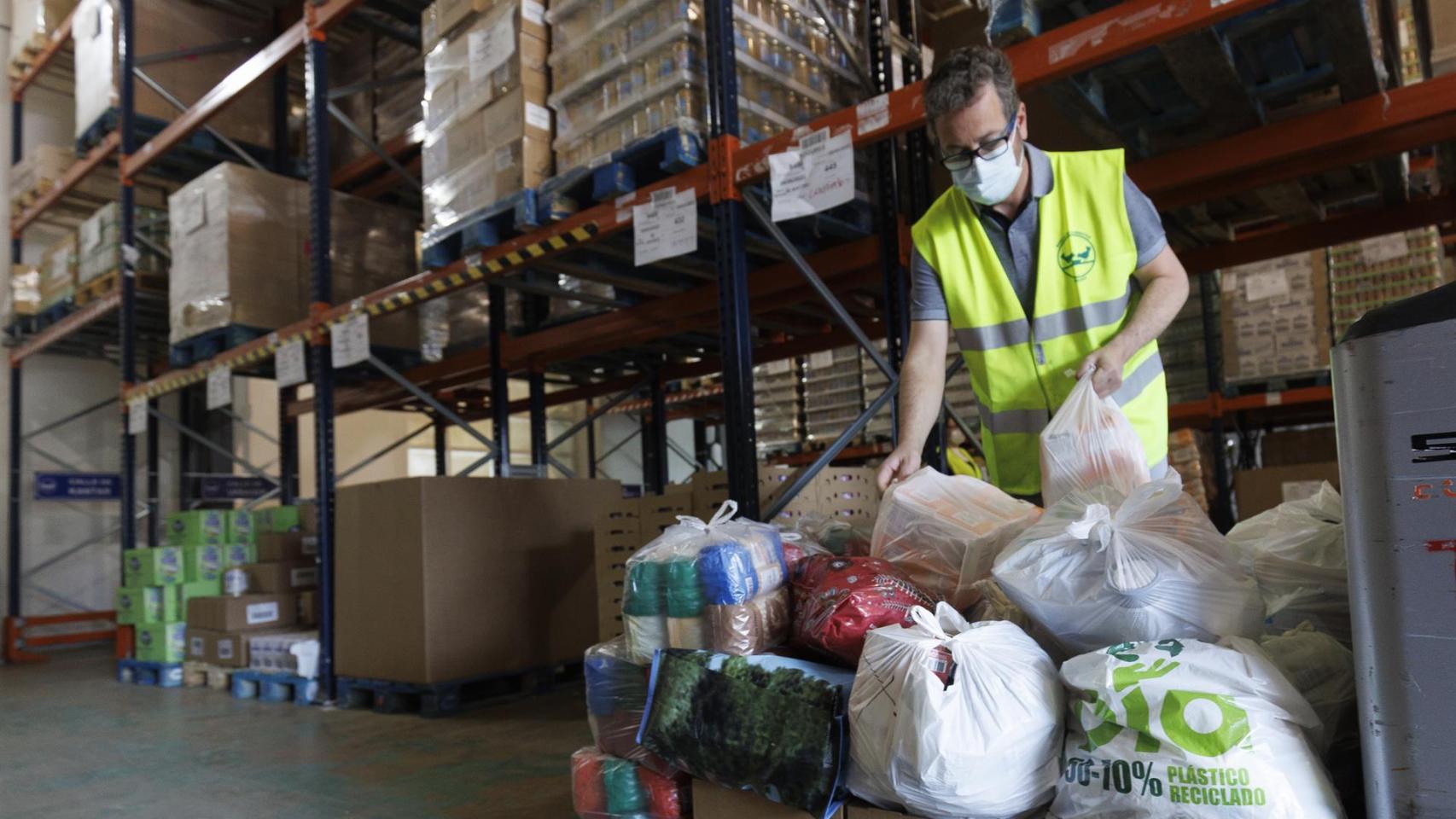 Banco de Alimentos en un supermercado de la provincia de Pontevedra.