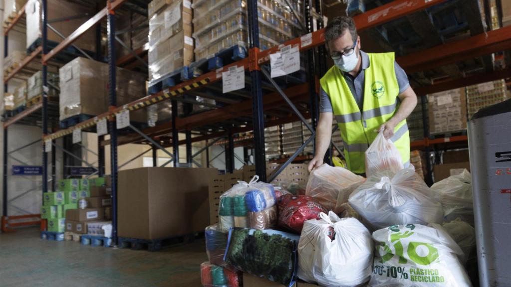 Banco de Alimentos en un supermercado de la provincia de Pontevedra.