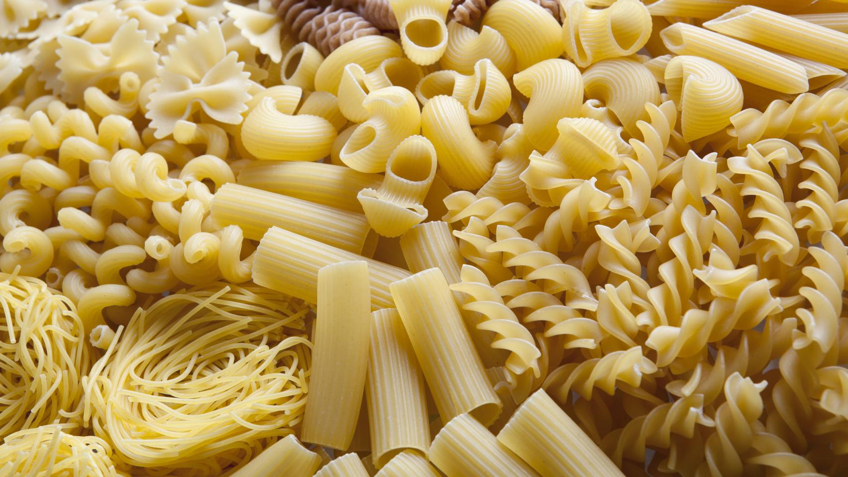 Distintas variedades de pasta.