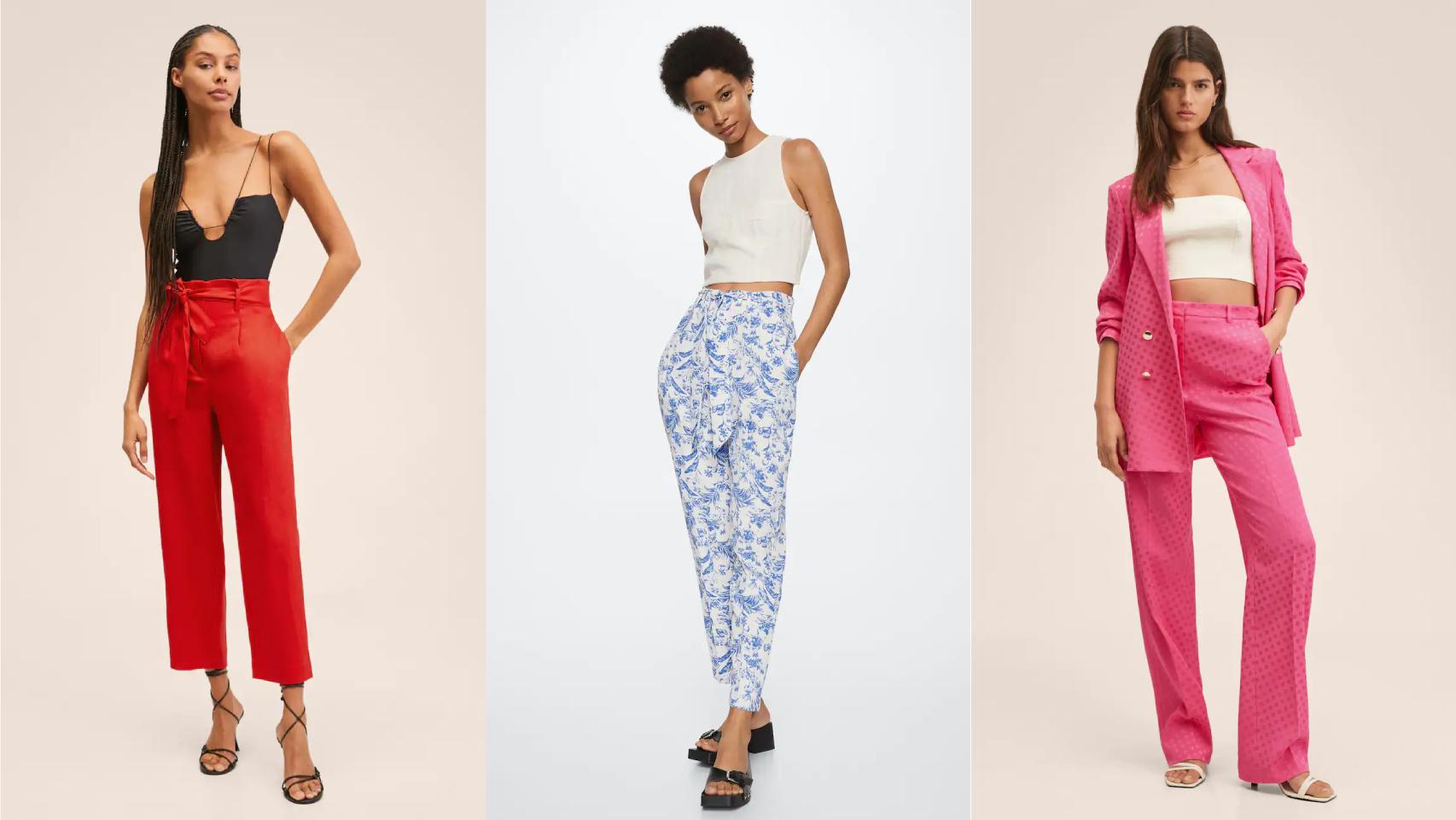 Tres de los pantalones de Mango seleccionados por EL ESTILO.