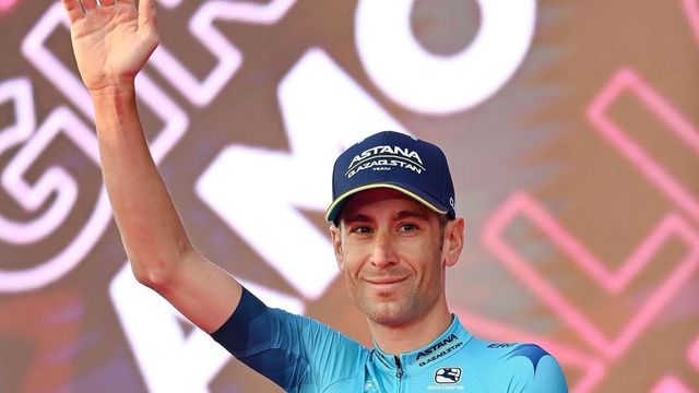 Vincenzo Nibali en la presentación del Giro de Italia 2022
