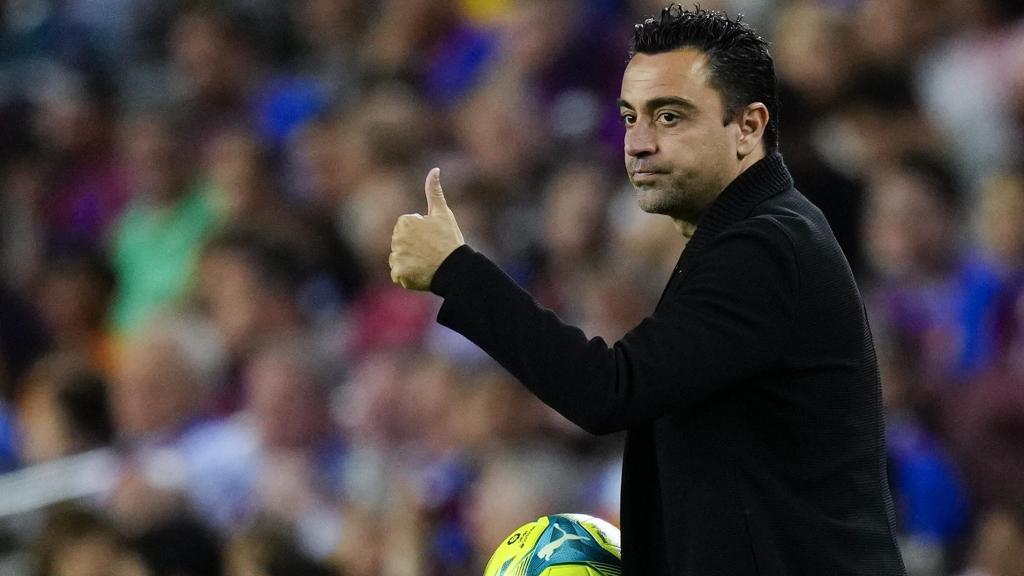 Xavi Hernández, en un partido del Barcelona de la temporada 2021/2022