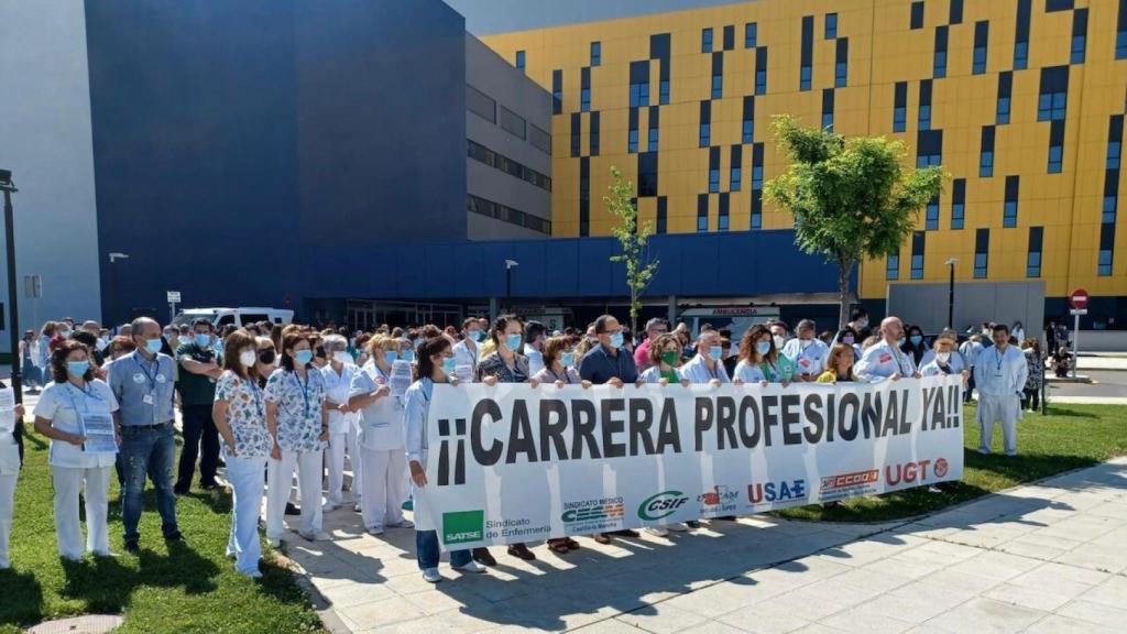 Protestas en el Hospital de Toledo. Foto: UGT.