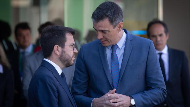 Pere Aragonès y Pedro Sánchez el pasado viernes en Barcelona.