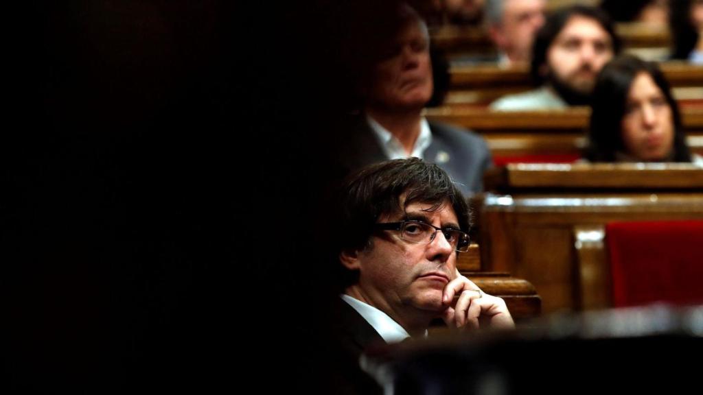 Carles Puigdemont, en el Parlamento catalán en 2017.