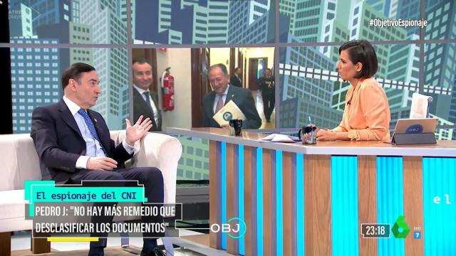 Pedro J. Ramírez, durante su entrevista en El Objetivo de La Sexta junto a Ana Pastor.