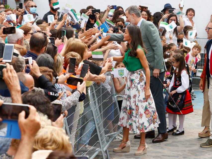 Letizia con una falda de la firma española Sweet Matitos.