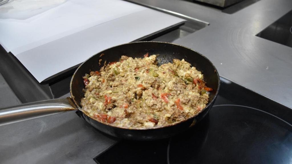 Detalle de uno de los platos cocinados durante la celebración del concurso