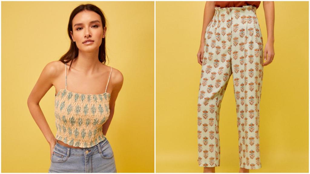 La modelo de la firma con el top y el pantalón que luce Isabel Jiménez en sus fotos de México.