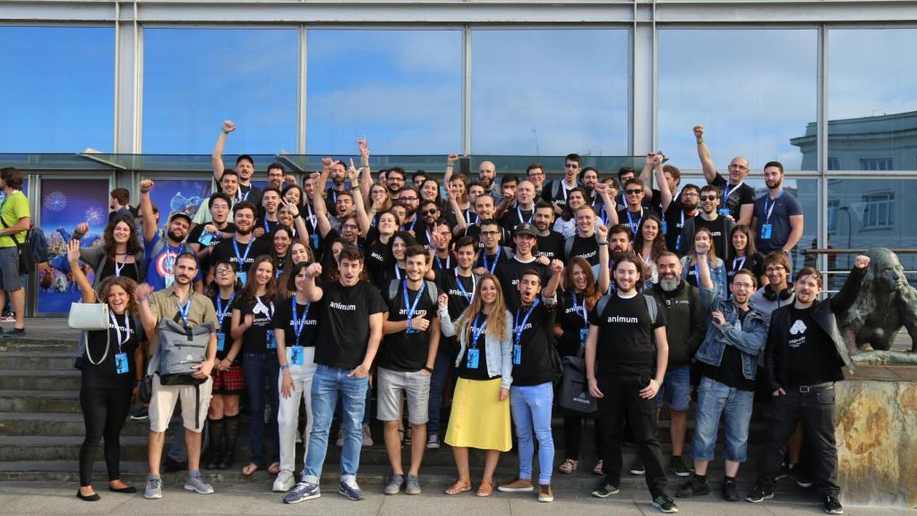 Alumnos de Animum en un evento.
