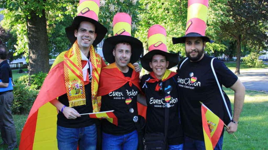 Algunos eurofans españoles.