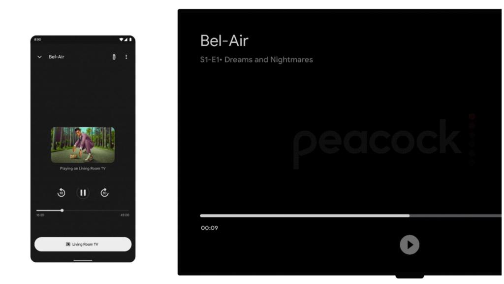 Controles en la app de Google TV