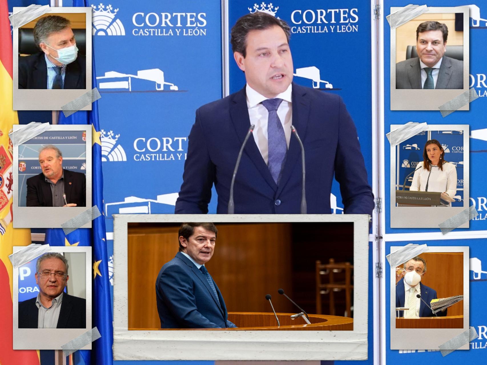 Los procuradores que más tiempo llevan en las Cortes, con Raúl de la Hoz en el medio