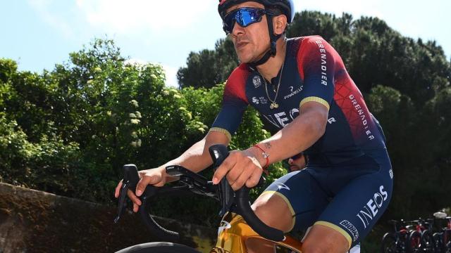 Richard Carapaz durante una etapa del Giro de Italia 2022