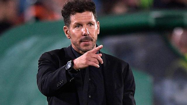 El 'Cholo' Simeone, en un partido del Atlético de Madrid de la temporada 2021/2022