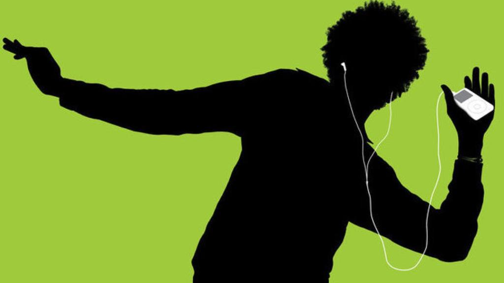 Famosa silueta del anuncio de los iPod de Apple
