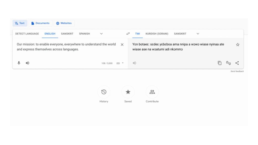 Traductor de Google.