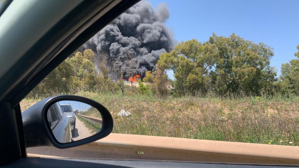 Incendio en Los Asperones.