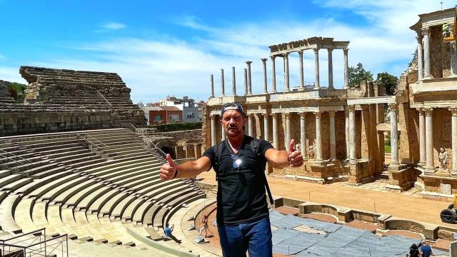 Antonio Banderas, en el Teatro Romano de Mérida.