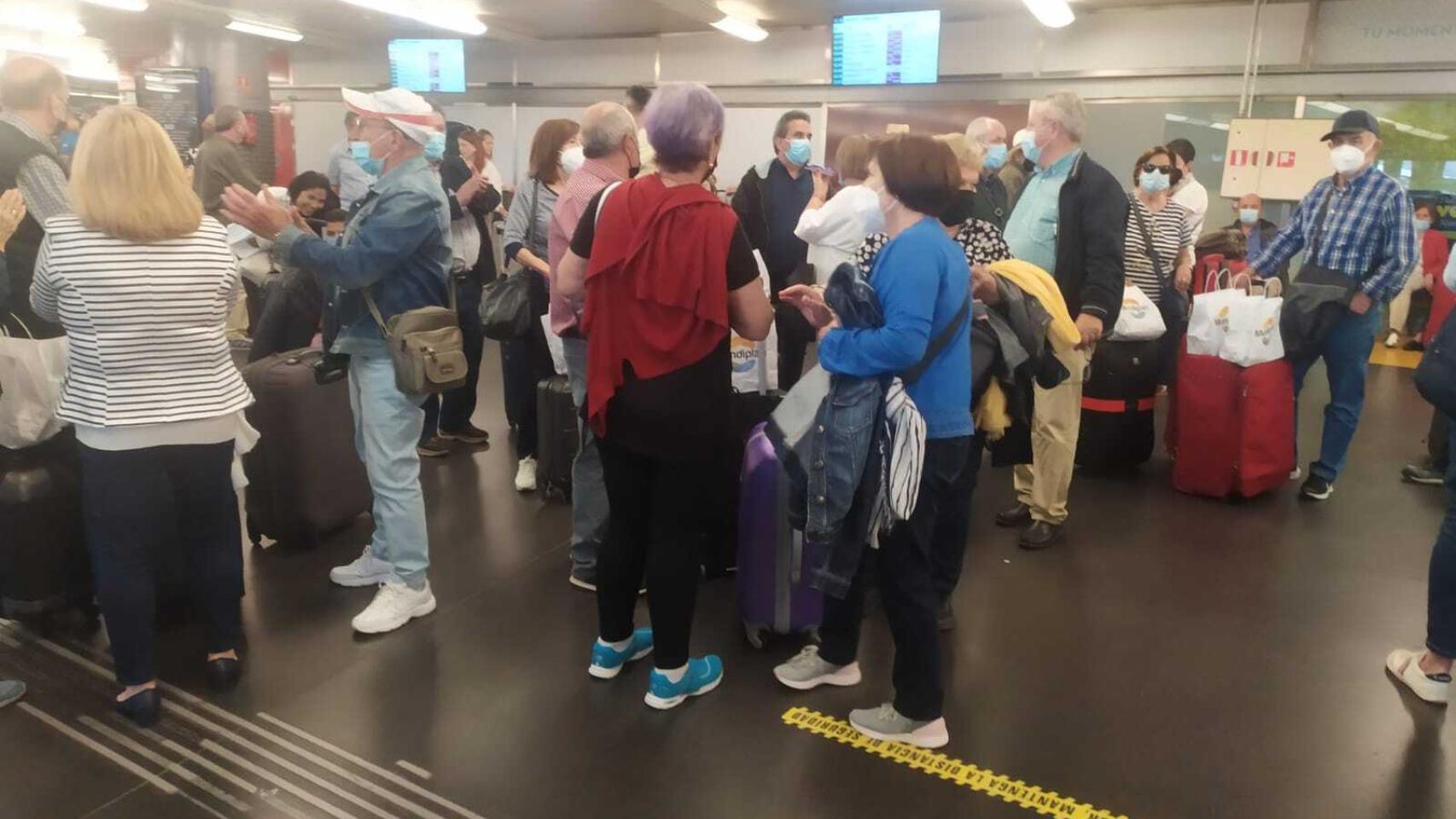 Los jubilados en la estación de Atocha