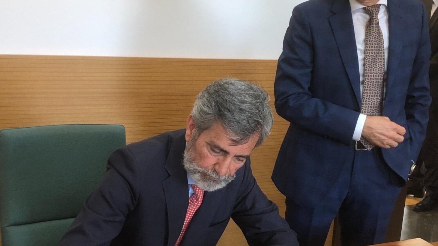 El presidente del Tribunal Supremo (TS) y del Consejo General del Poder Judicial (CGPJ), Carlos Lesmes