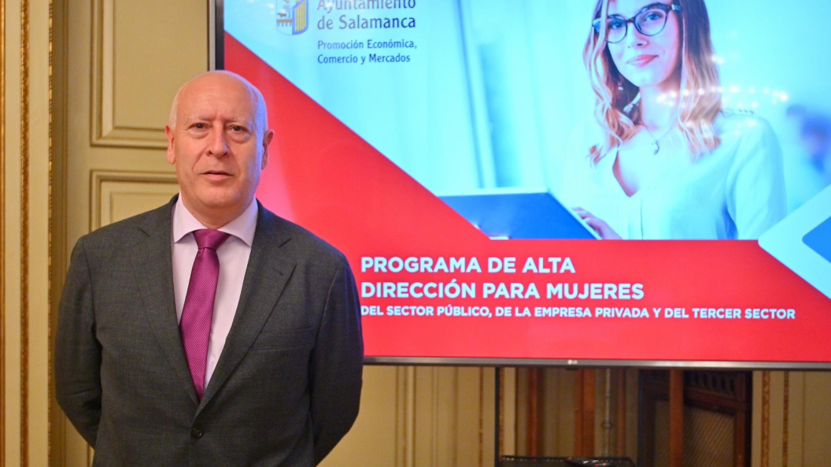 El concejal de Promoción Económica del Ayuntamiento de Salamanca, Juan José Sánchez Alonso, esta mañana