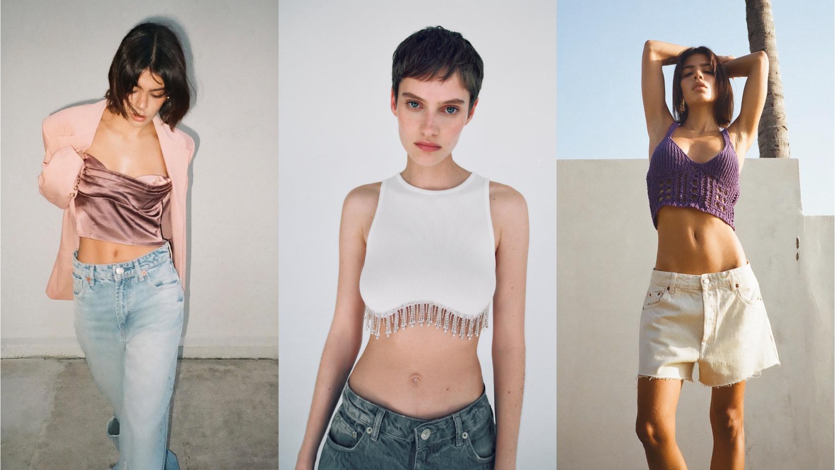 Tres de los 'cropped tops' de Zara elegidos por EL ESTILO.
