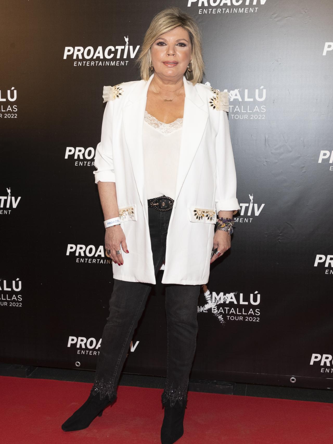 Terelu Campos posando en el 'photocall' del concierto de Malú el 12 de mayo de 2022.