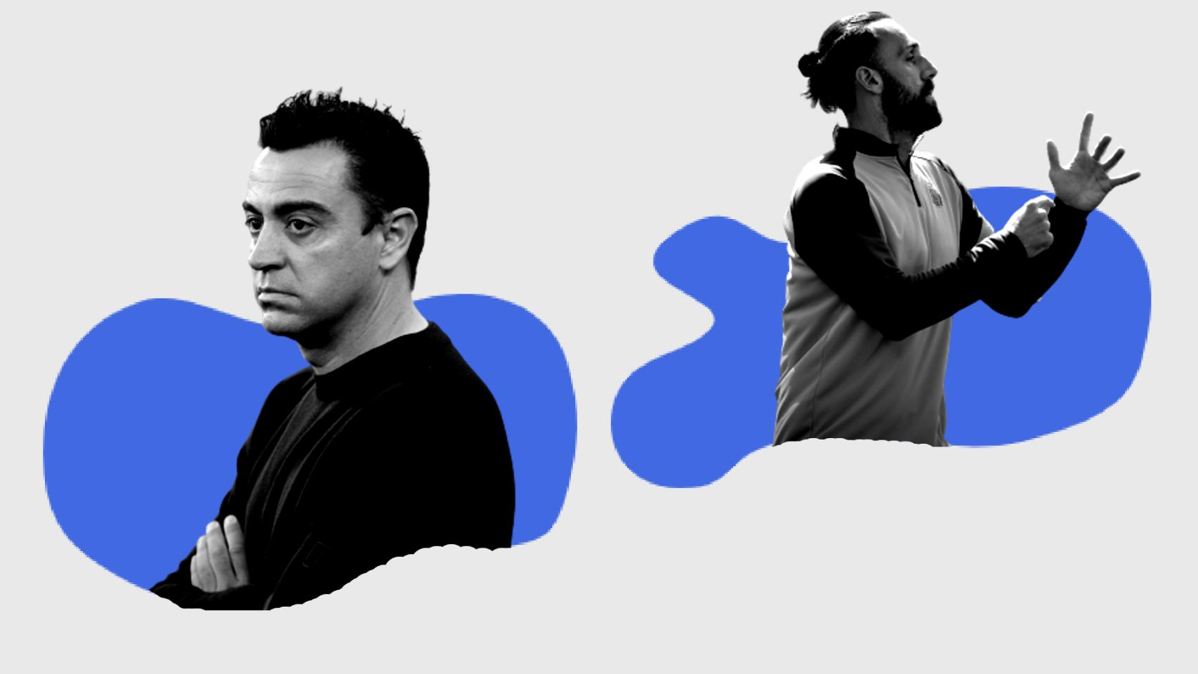 Xavi Hernández y Vedat Muriqi, en un fotomontaje.