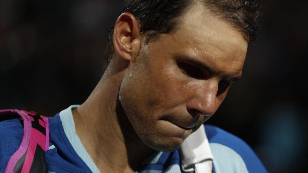 Rafa Nadal, preocupado en el Masters 1000 de Roma.