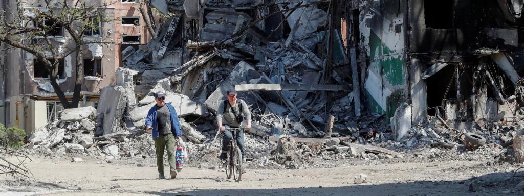 Un edificio destruido en Mariupol.