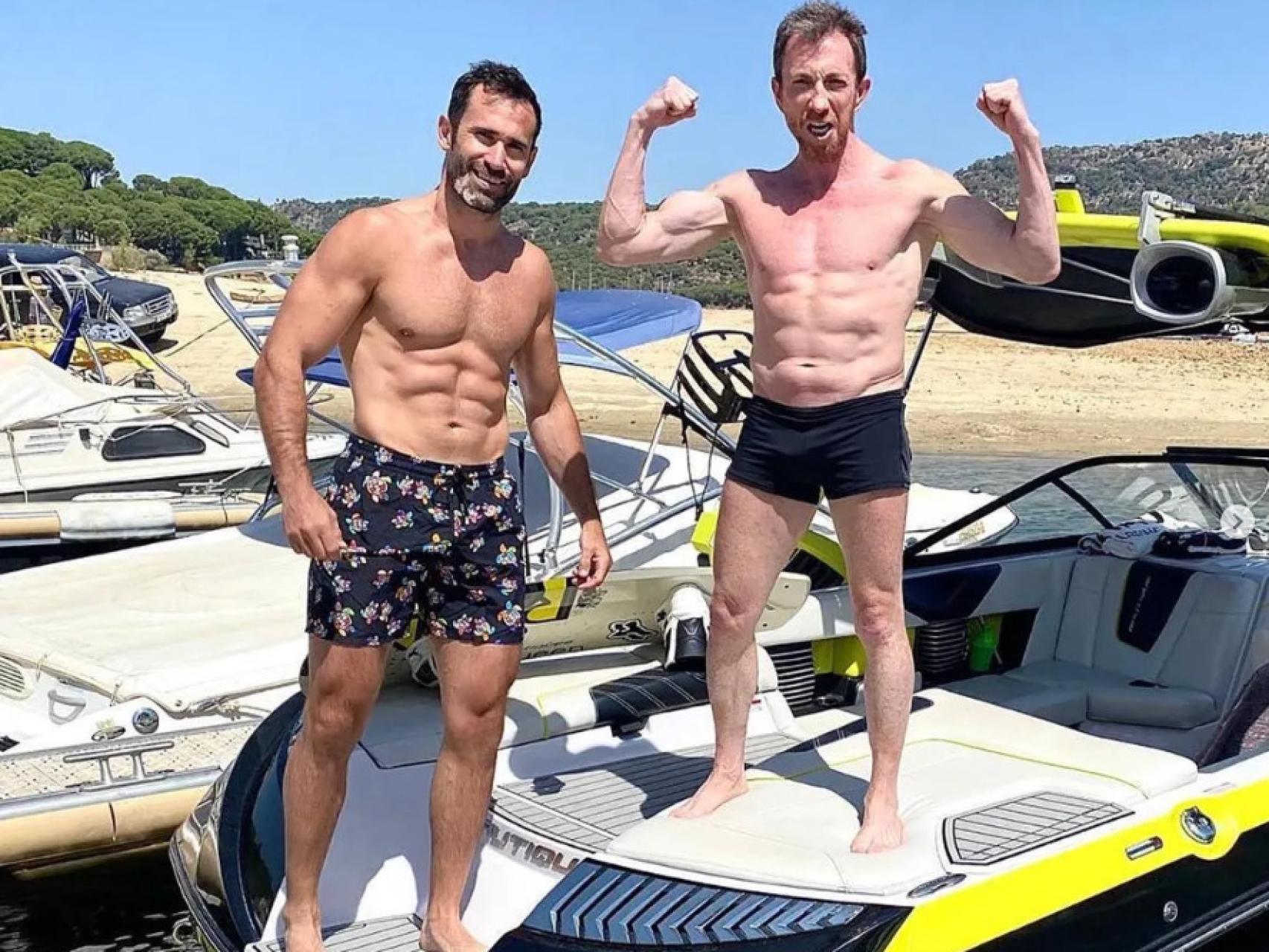 Jorge Blanco, junto  a Pablo Motos, a quien entrena con asiduidad