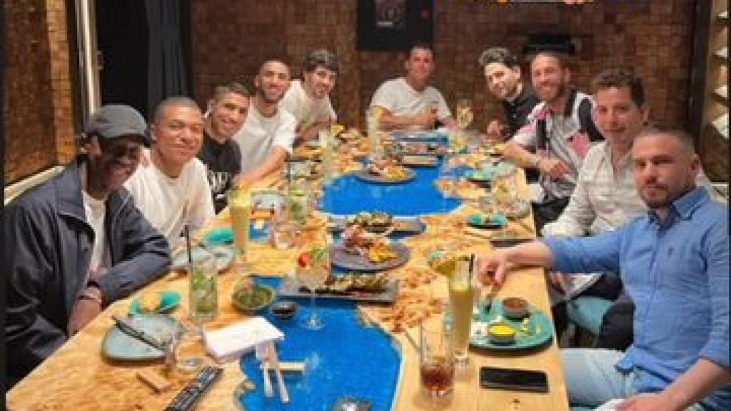 La cena de Mbappé con Sergio Ramos y Achraf en Madrid