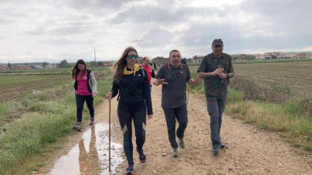 Ester Muñoz, recorriendo una parte del Camino de Santiago