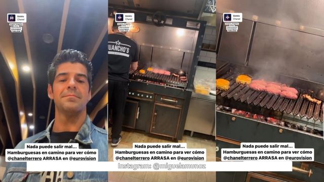 Esta es la hamburguesa que eligió  Miguel Ángel Muñoz para ver a Chanel en la final de Eurovisión