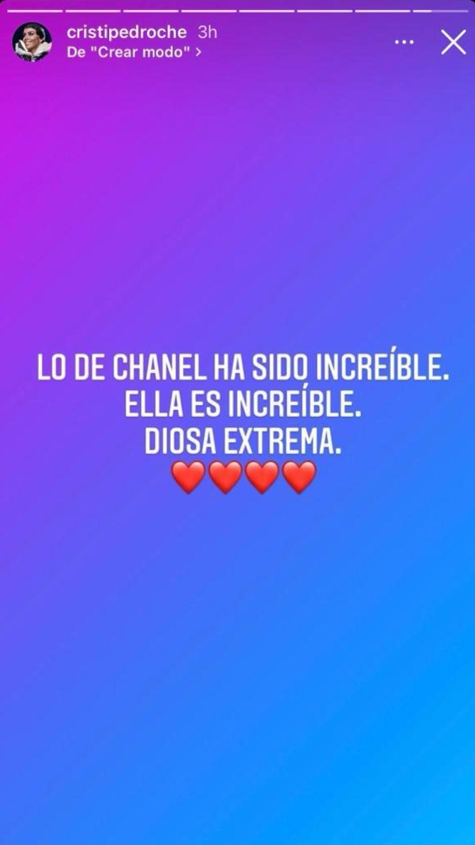 Cristina Pedroche ha mostrado su orgullo por la representante de España.