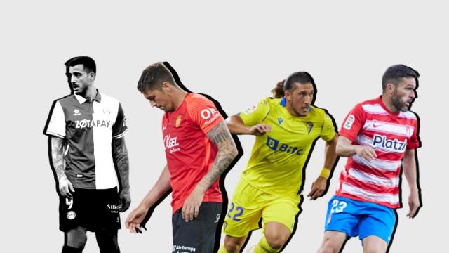 Jugadores del Deportivo Alavés, RCD Mallorca, Cádiz CF y Granada CF.