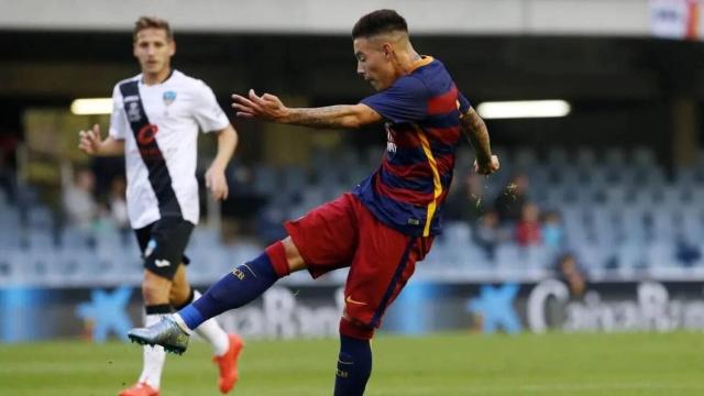 Maxi Rolón, en un imagen de archivo durante un partido con el Barça