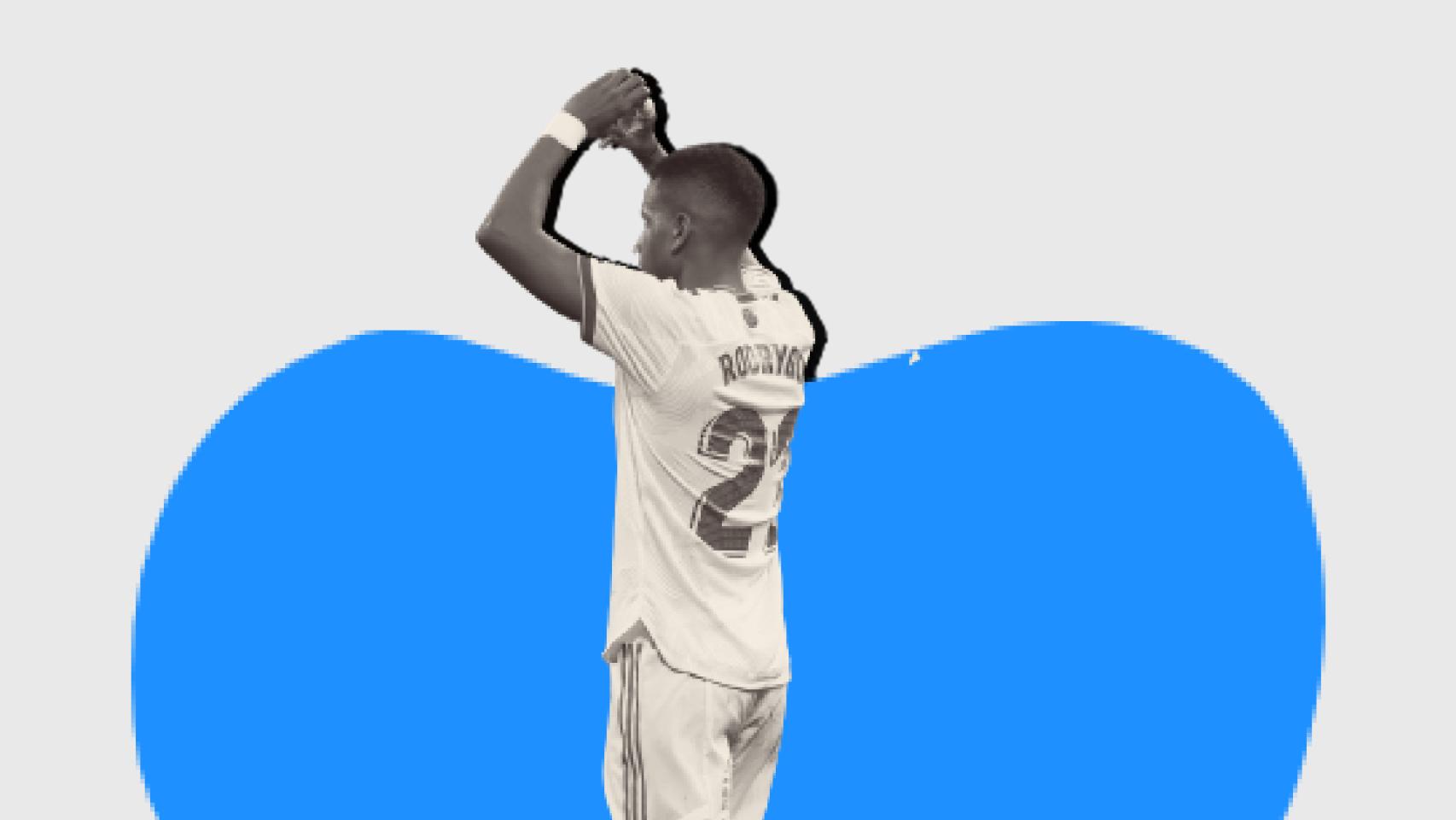 Rodrygo Goes, en un fotomontaje.
