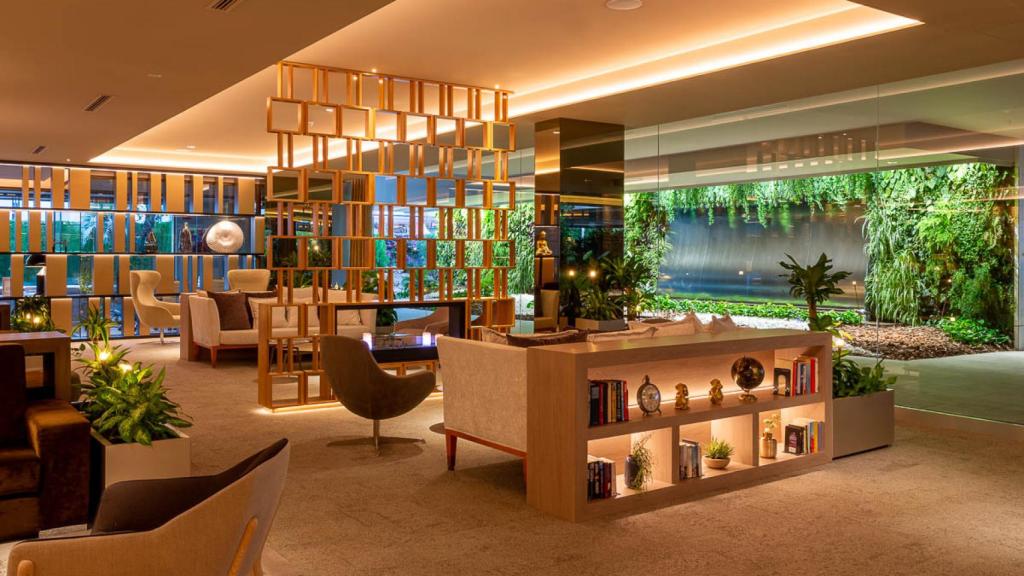 Lobby actual del hotel.