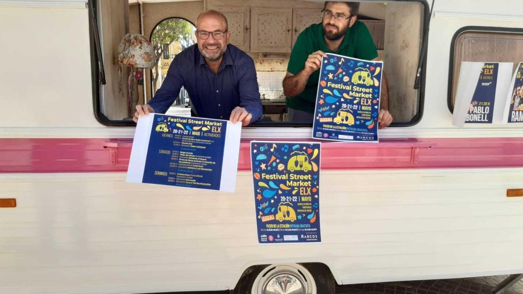 El edil de Comercio, Felip Sànchez, y el representante de Eventos Danra, Rafael Baeza.