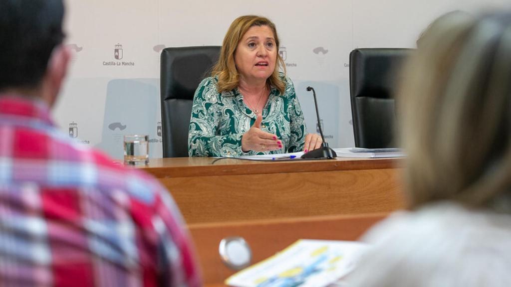 Rosa Ana Rodríguez este lunes en rueda de prensa.
