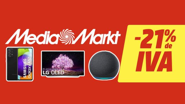 Chollos de Media Markt en un fotomontaje con su logo.