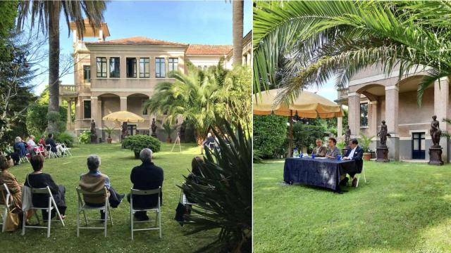 Acto en la Quinta Valdeameno, en Bergondo, La Coruña.