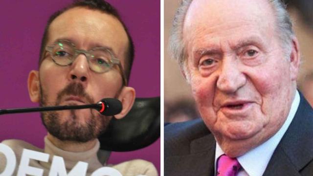 Echenique y Juan Carlos I en un fotomontaje.