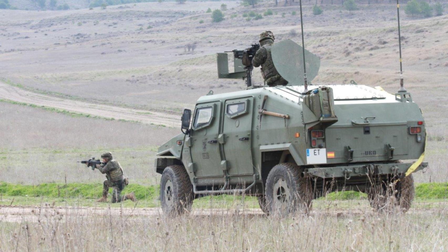 Adiestramiento de los militares de la Brilat de Pontevedra.